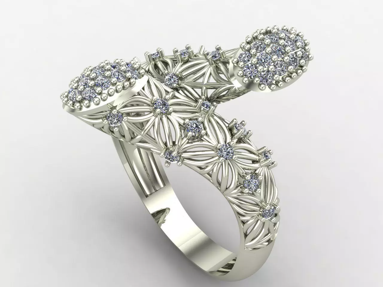 Two Head Women Ring 3DM Womens Ring 3d models 3D print model 3D print model_0