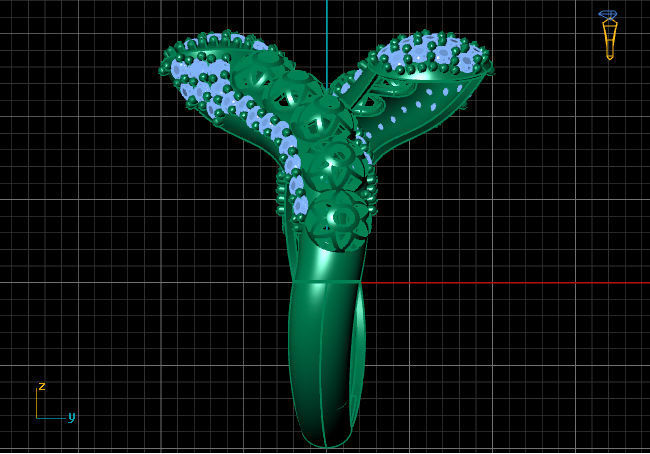 Two Head Women Ring 3DM Womens Ring 3d models 3D print model 3D print model_4