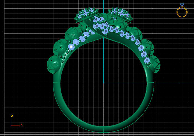 Two Head Women Ring 3DM Womens Ring 3d models 3D print model 3D print model_3