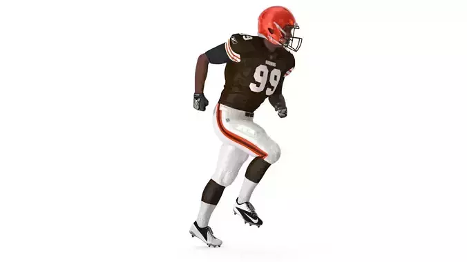 Cleveland Browns American Football Player Rigged Fur 3D model