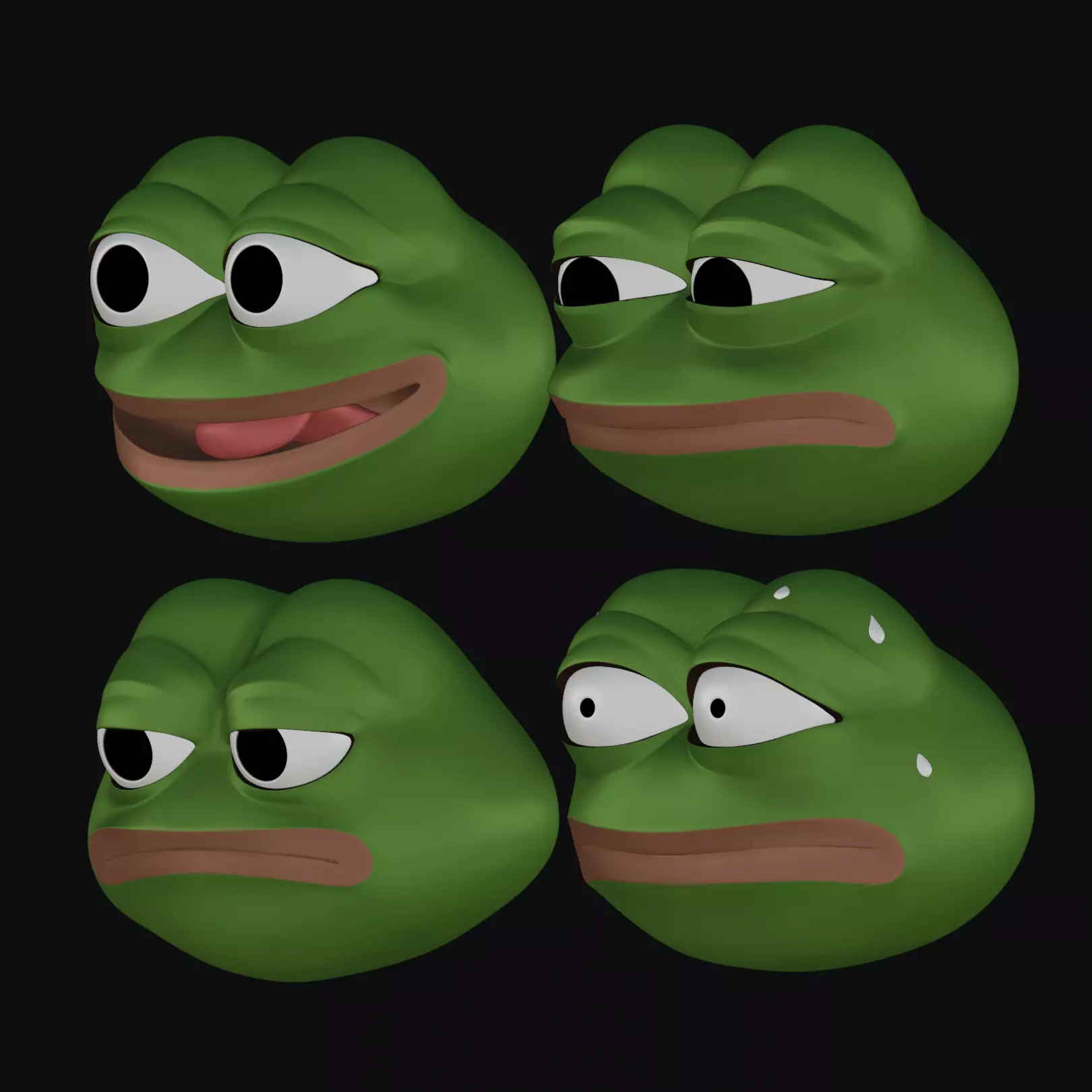 Pepe Bundle 4x 3D Model Collection_0