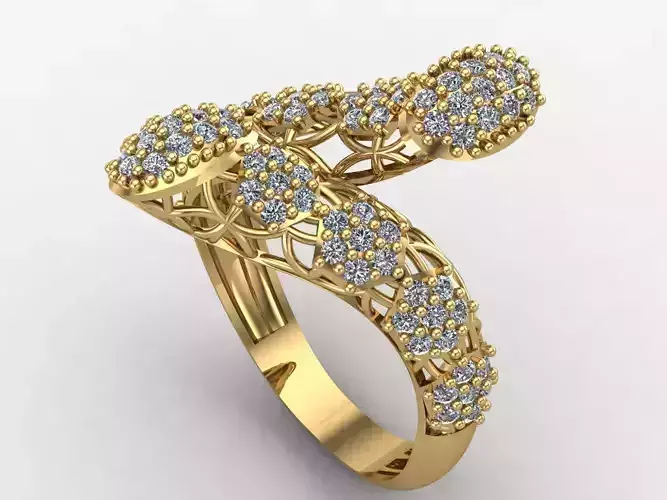 Two Head Women Ring 3DM Womens Ring 3d models 3D print model