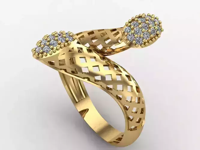 Two Head Women Ring 3DM Womens Ring 3d models 3D print model