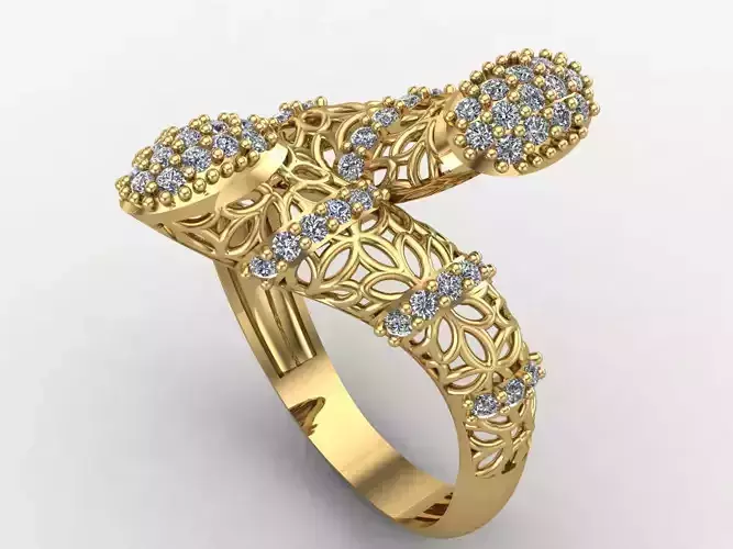 Two Head Women Ring 3DM Womens Ring 3d models 3D print model