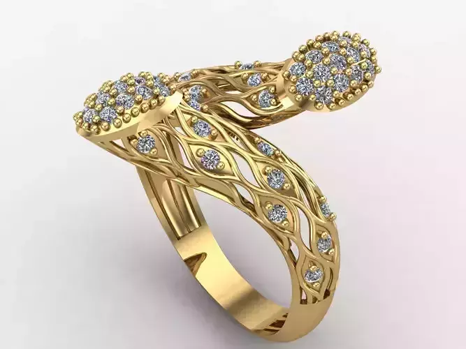 Two Head Women Ring 3DM Womens Ring 3d models 3D print model