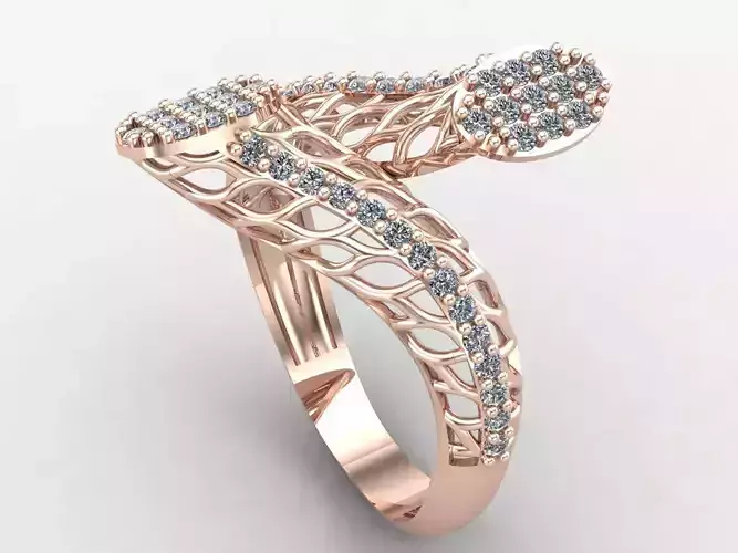 Two Head Women Ring 3DM Womens Ring 3d models 3D print model