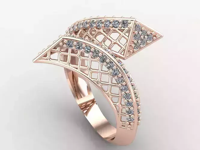 Two Head Women Ring 3DM Womens Ring 3d models 3D print model