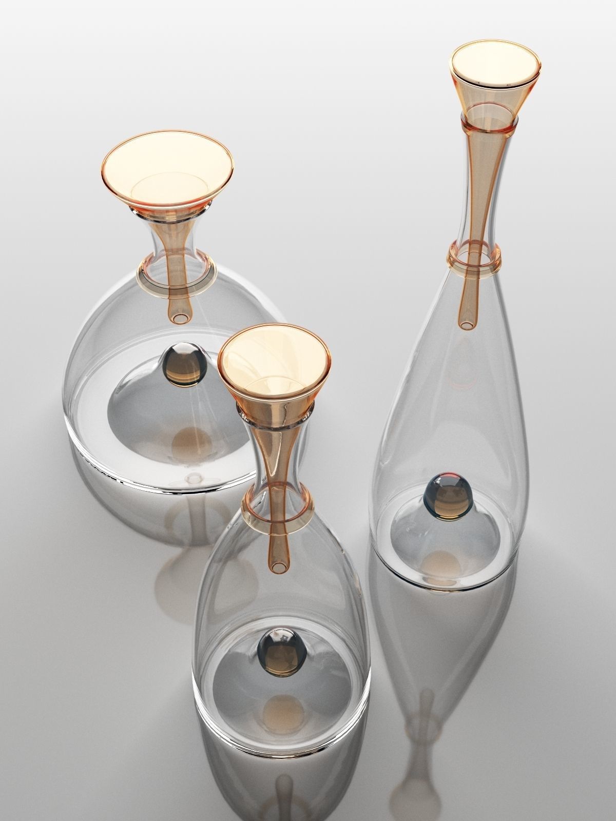 ORO Decanters 3D model_2