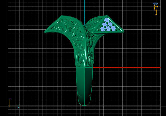 Two Head Women Ring 3DM Womens Ring 3d models 3D print model 3D print model_4