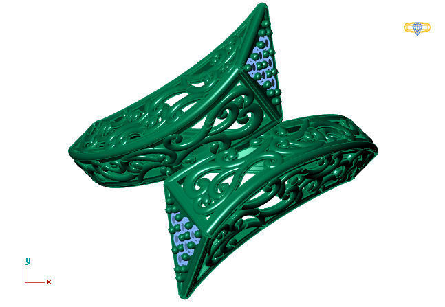 Two Head Women Ring 3DM Womens Ring 3d models 3D print model 3D print model_2