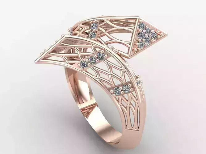 Two Head Women Ring 3DM Womens Ring 3d models 3D print model