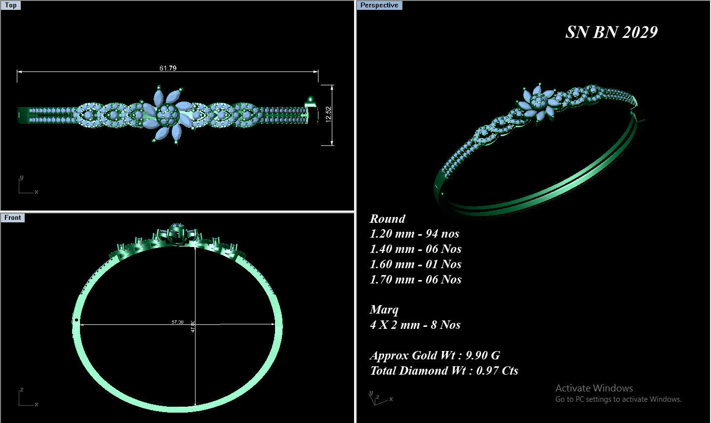 Bracelet - 2029 3D print model_1