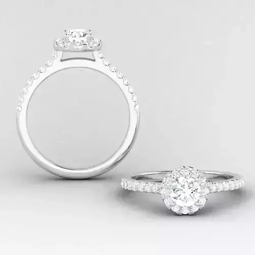 round halo fashion ring