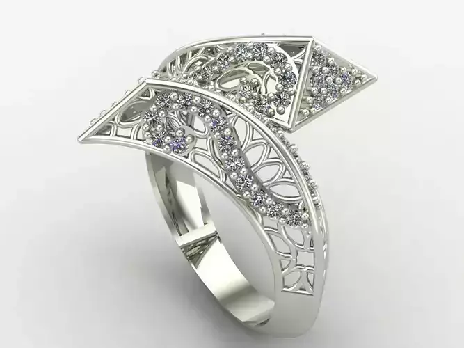 Two Head Women Ring 3DM Womens Ring 3d models 3D print model