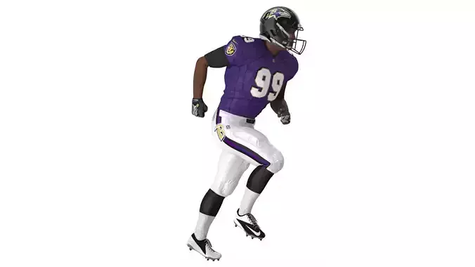 Baltimore Ravens American Football Player Rigged Fur 3D model