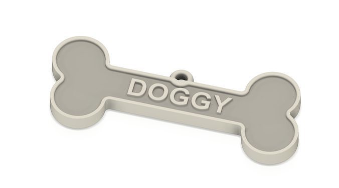 3D printable dog tag sign Free 3D print model