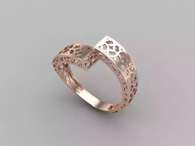 Two Head Women Ring 3DM Womens Ring 3d models 3D print model