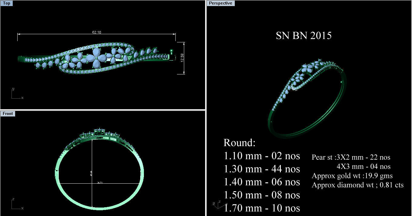 Bracelet - 2015 3D print model_1