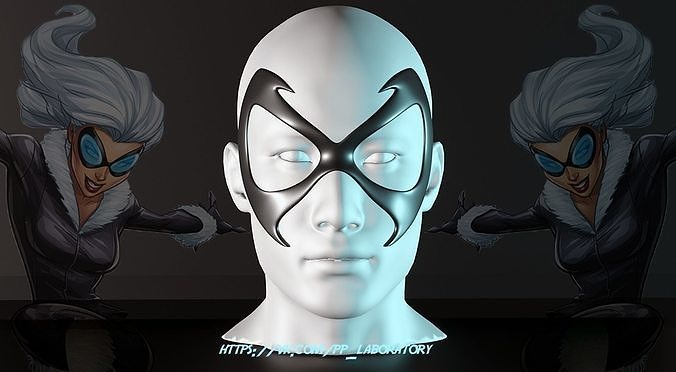 Spider Man Black Cat Mask 3D print model