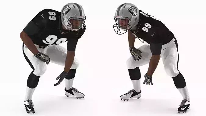 Las Vegas Raiders American Football Player Crouching Fur