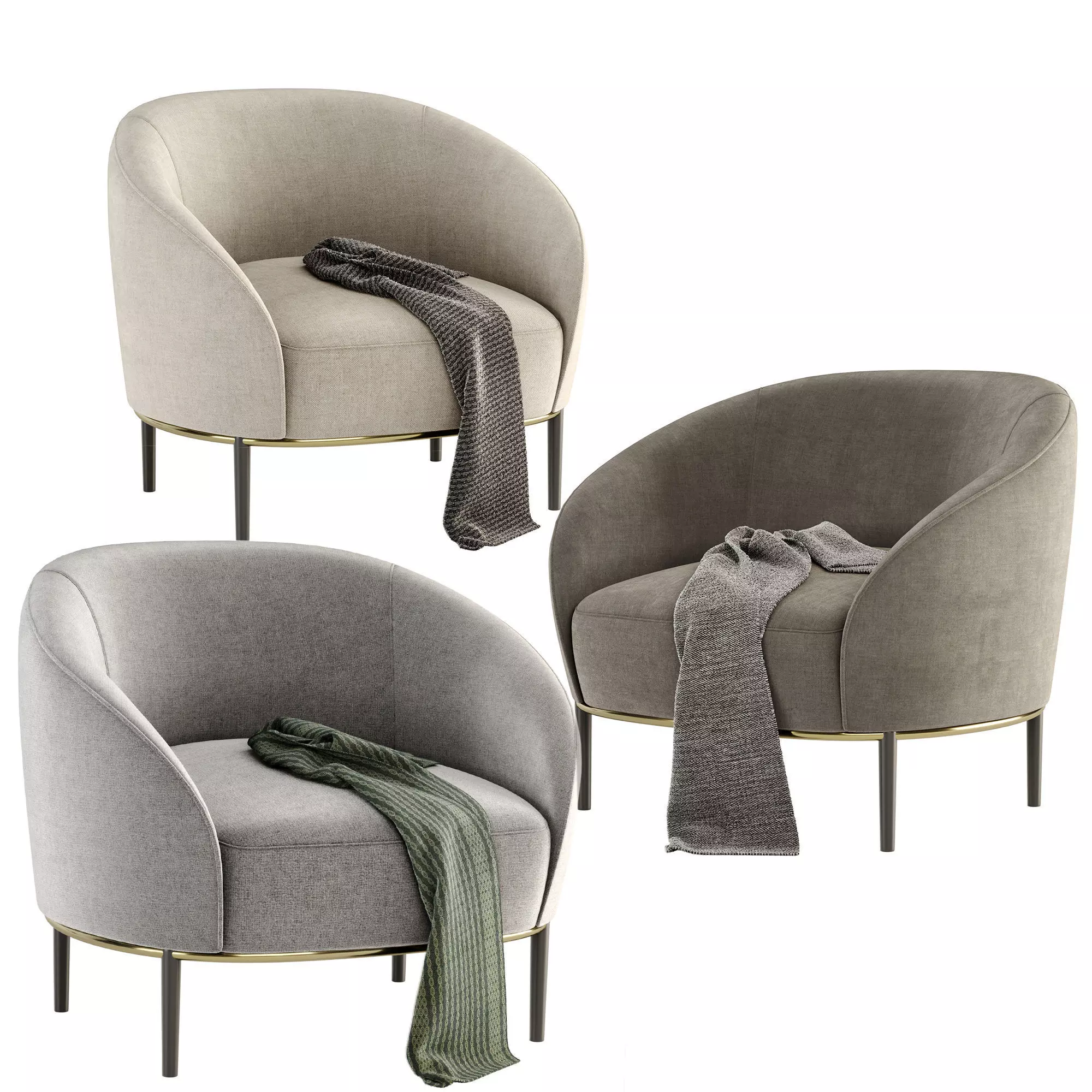 Yoisho armchair by Potocco 3D model_0