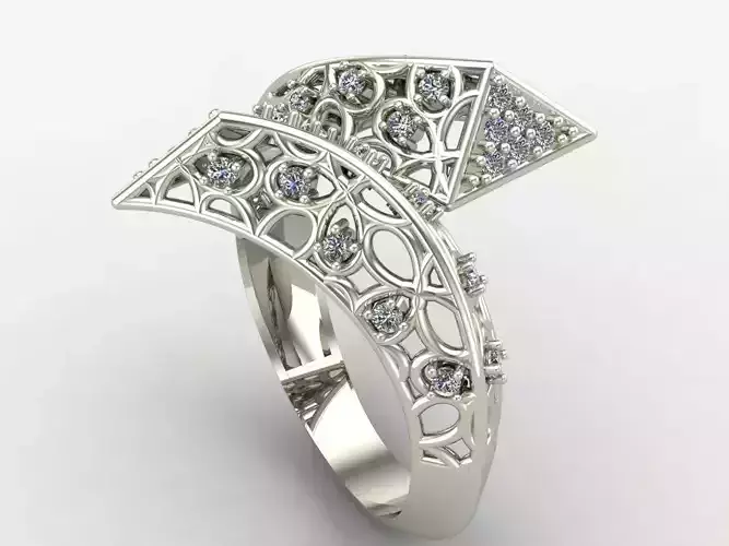 Two Head Women Ring 3DM Womens Ring 3d models 3D print model