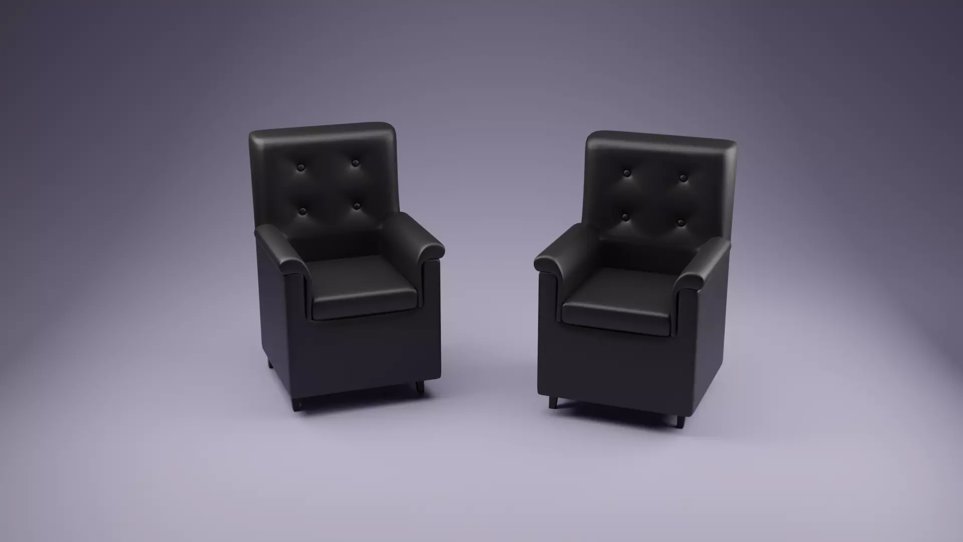 Armchair pair of leather chairs 3D model_0