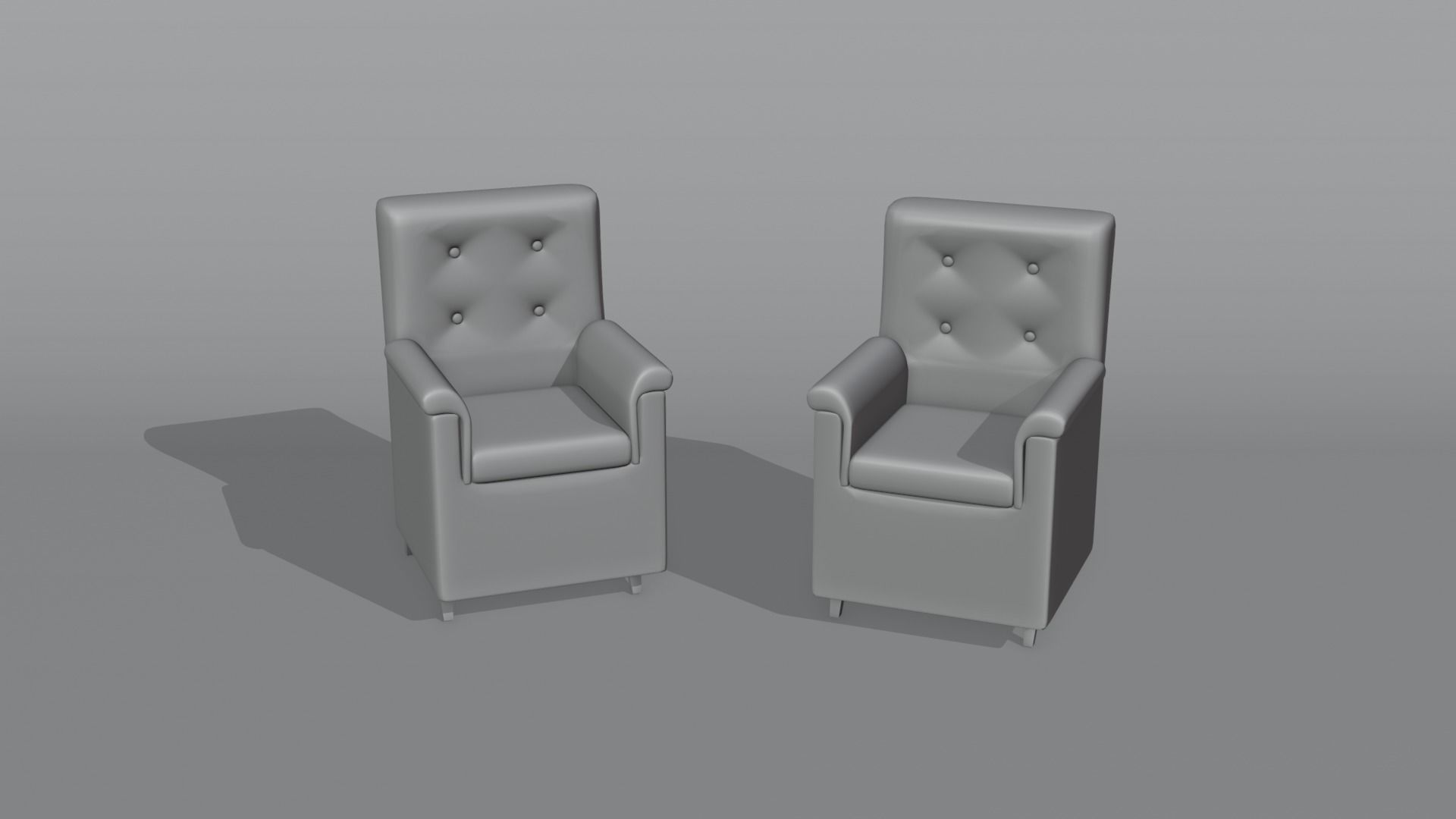 Armchair pair of leather chairs 3D model_1