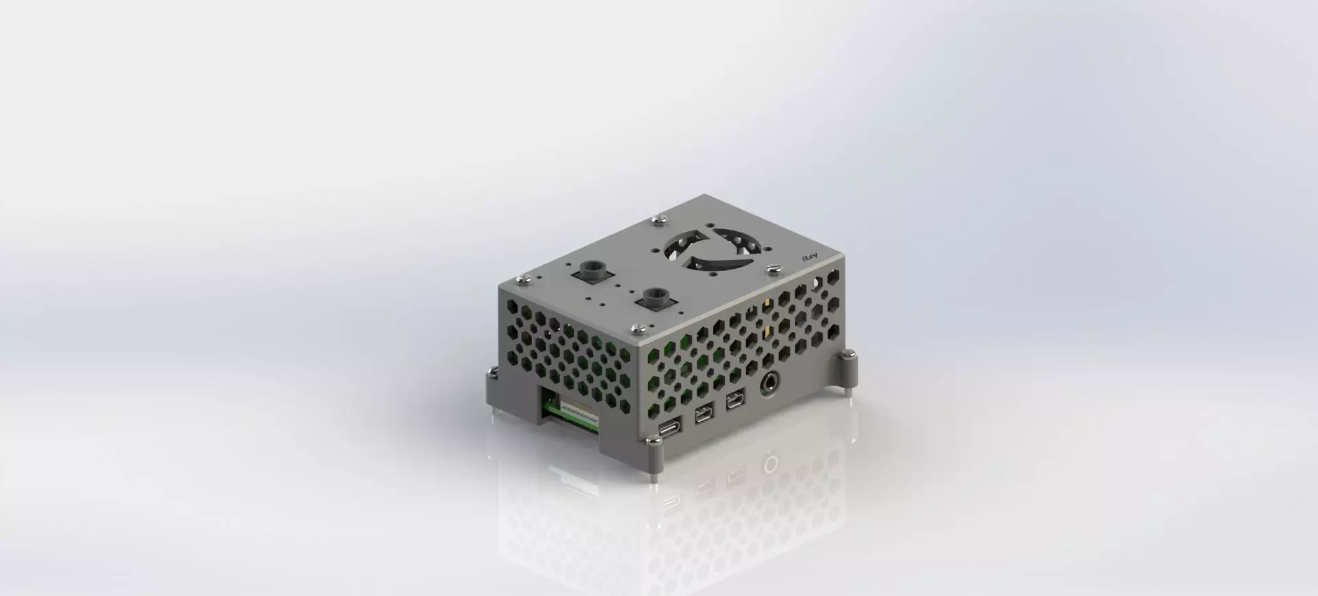 Box for Rasperry Pi 4 and Cameras 3D print model