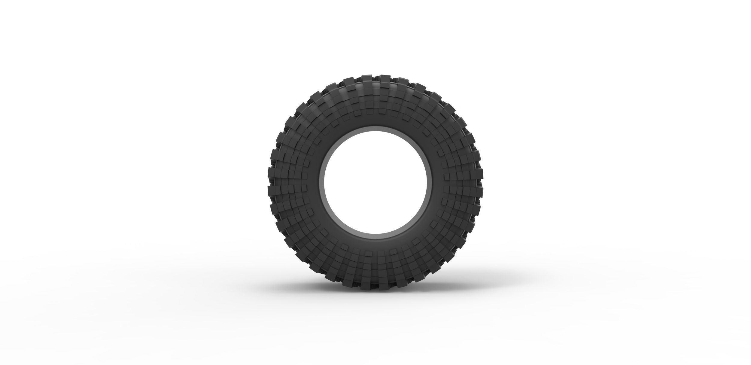 Mud tire 2 Scale 1 to 10 3D print model_4
