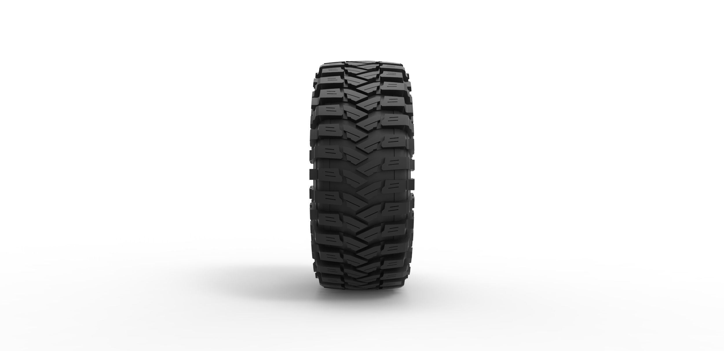 Mud tire 2 Scale 1 to 10 3D print model_3