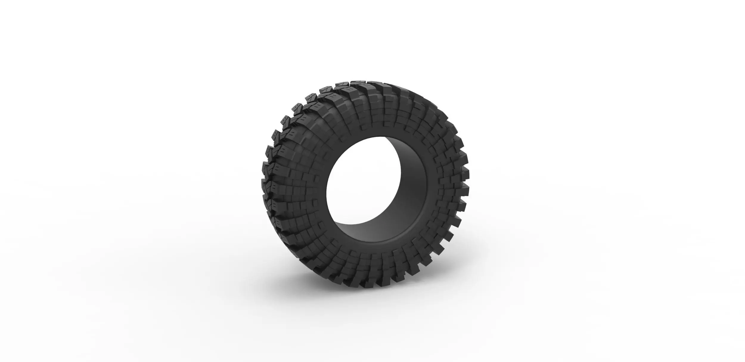 Mud tire 2 Scale 1 to 10 3D print model_0