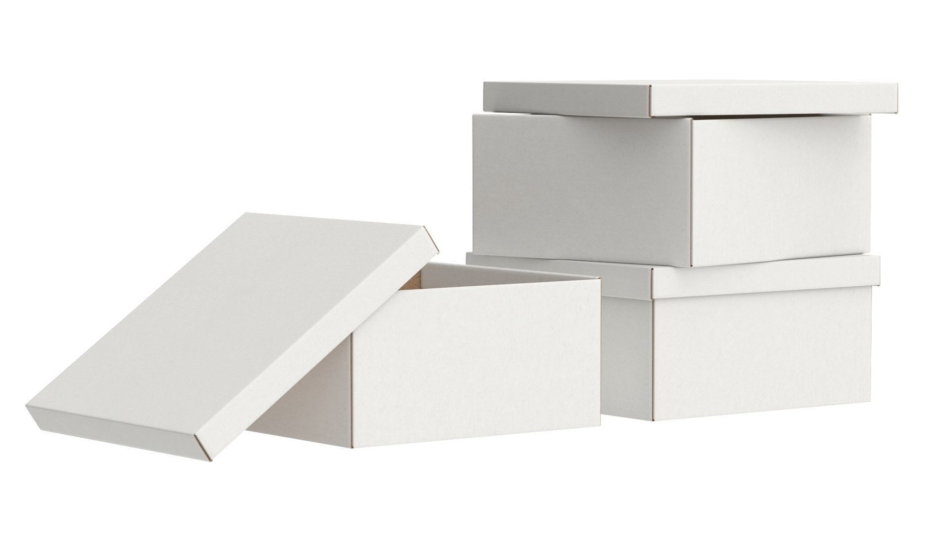Paper Boxes Set Low-poly 3D model_3
