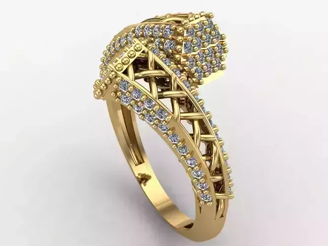 Two Head Women Ring 3DM Womens Ring 3d models 3D print model