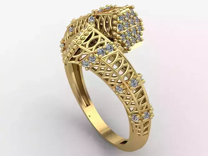 Two Head Women Ring 3DM Womens Ring 3d models 3D print model