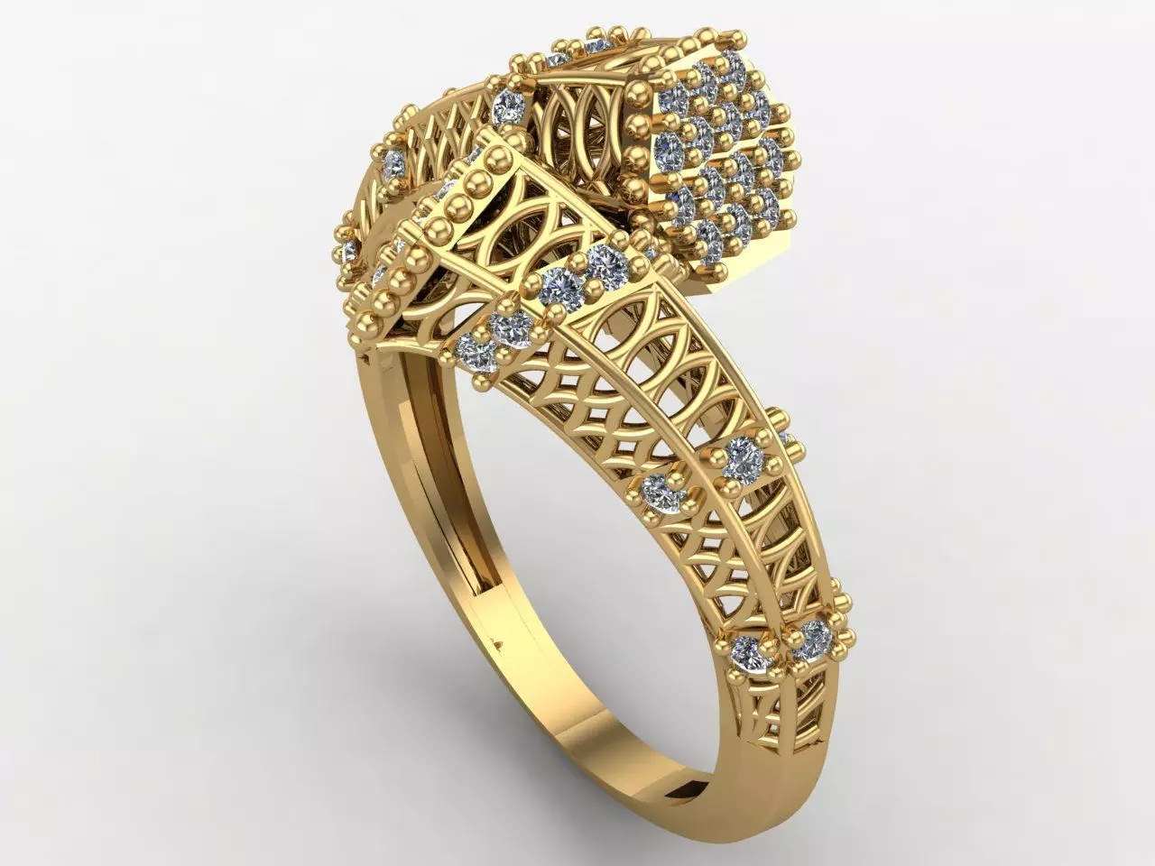 Two Head Women Ring 3DM Womens Ring 3d models 3D print model 3D print model_0