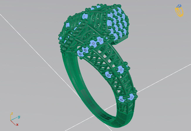 Two Head Women Ring 3DM Womens Ring 3d models 3D print model 3D print model_1