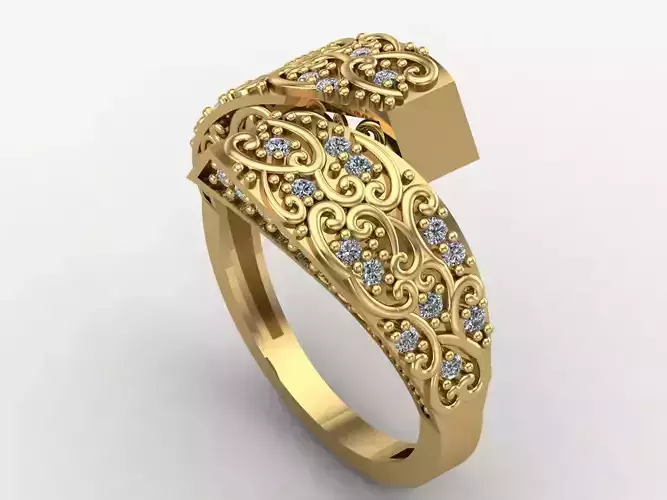 Two Head Women Ring 3DM Womens Ring 3d models 3D print model