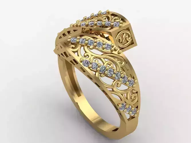 Two Head Women Ring 3DM Womens Ring 3d models 3D print model