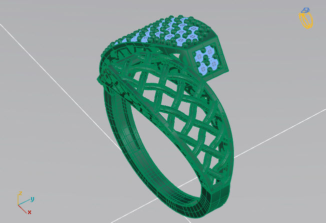 Two Head Women Ring 3DM Womens Ring 3d models 3D print model 3D print model_1