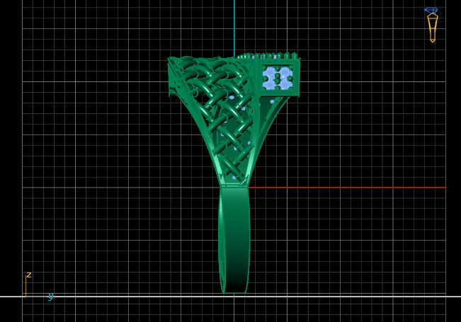 Two Head Women Ring 3DM Womens Ring 3d models 3D print model 3D print model_4