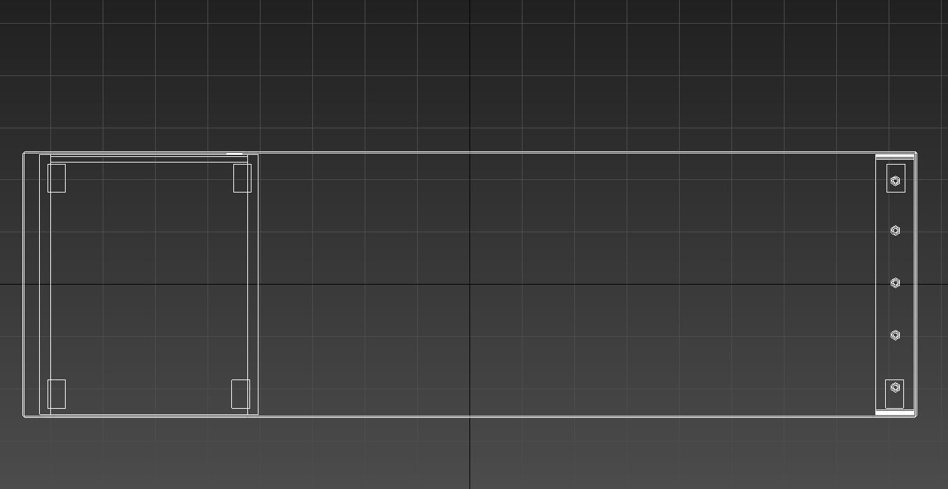 Desk with drawers steel leg 3D model_13