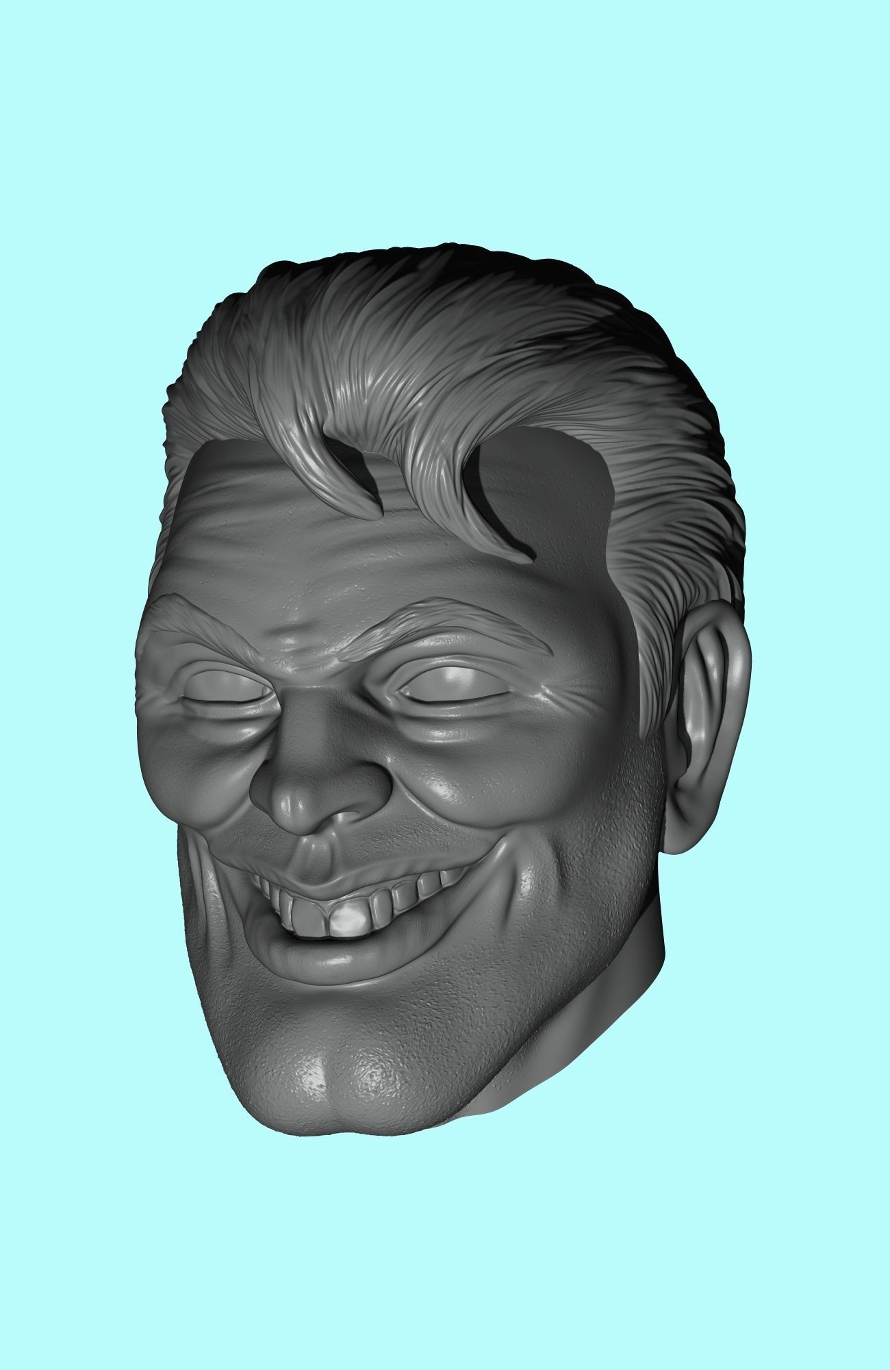 Joker batman bust Free 3D model_4