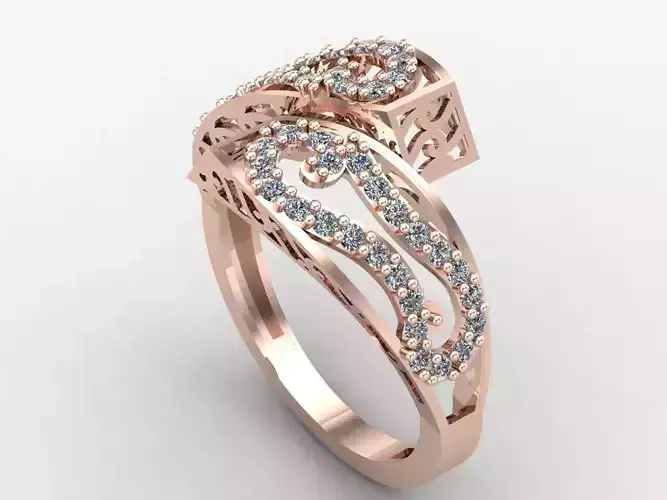 Two Head Women Ring 3DM Womens Ring 3d models 3D print model