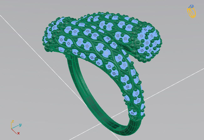 Two Head Women Ring 3DM Womens Ring 3d models 3D print model 3D print model_1