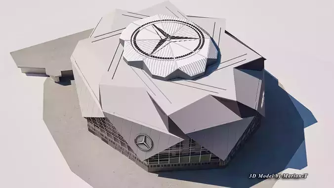 Mercedes-Benz Stadium Atlanta USA Low-poly 3D model