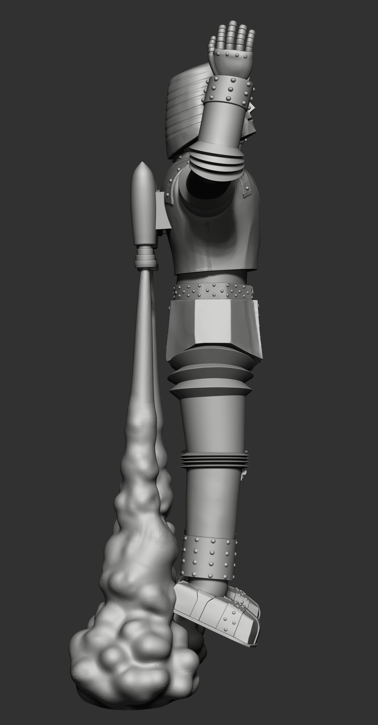 Giant Robot Taking flight 3D print model_3