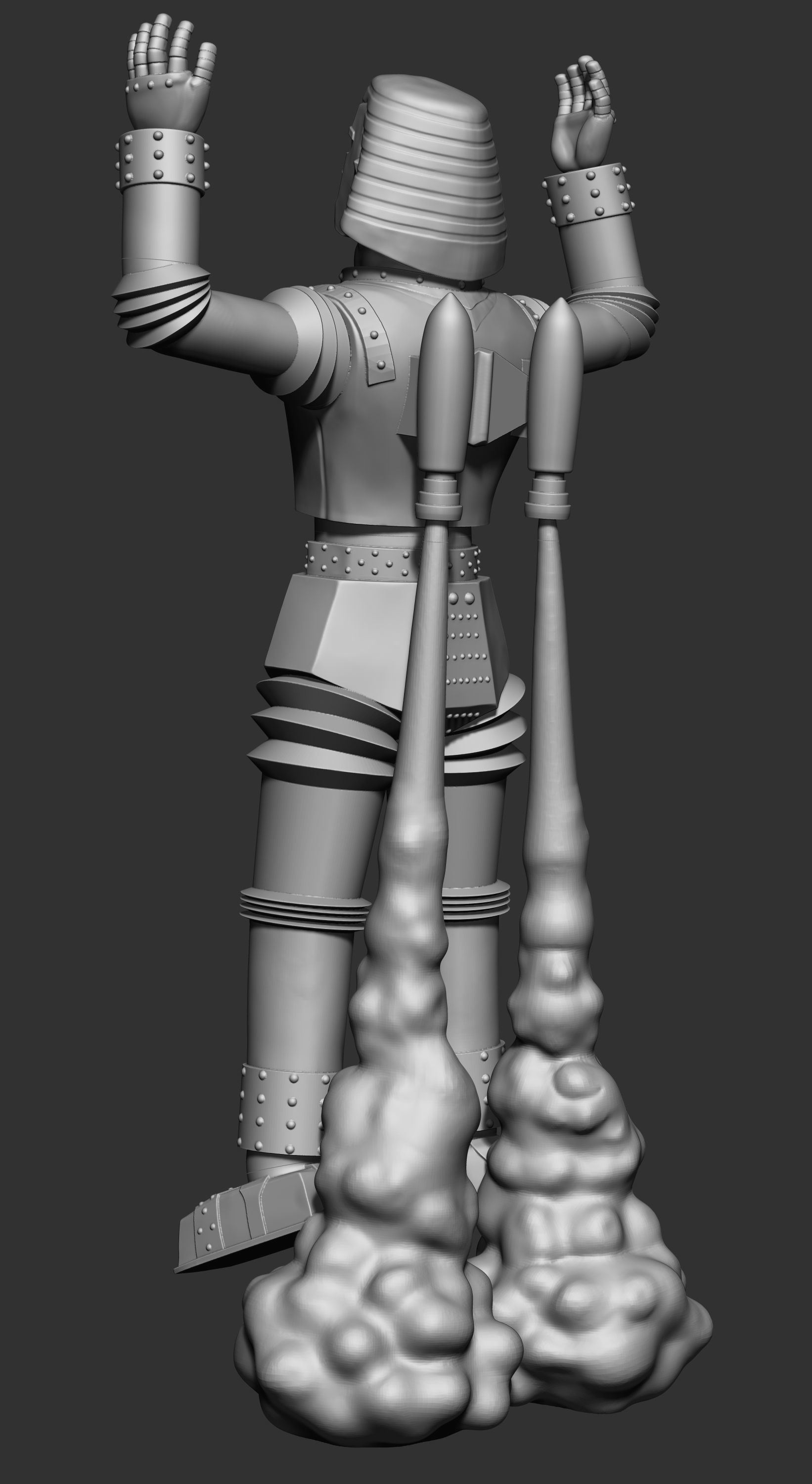 Giant Robot Taking flight 3D print model_6