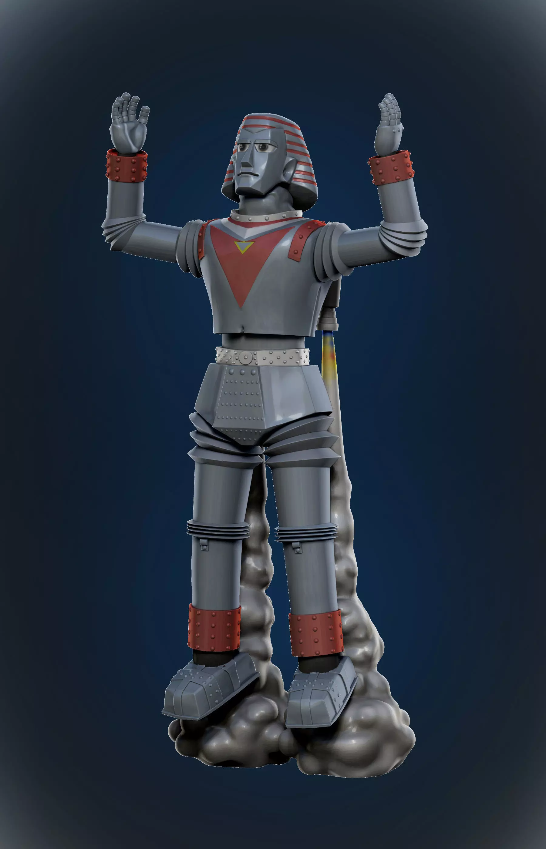 Giant Robot Taking flight 3D print model_0