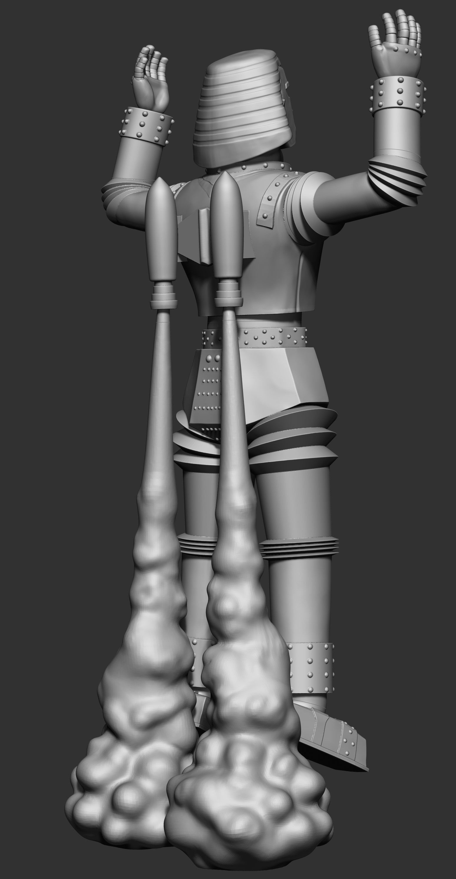 Giant Robot Taking flight 3D print model_4